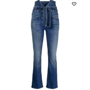 Mother High Rise Tie Jeans